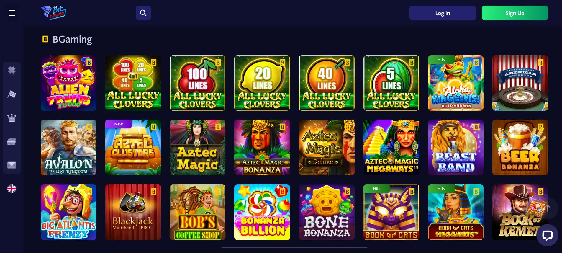 Metaspins casino's bGaming selection