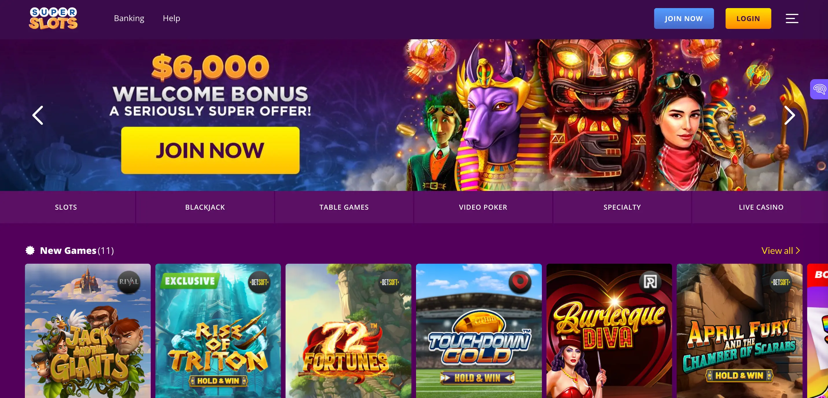 Super Slots Online Casino Bonus